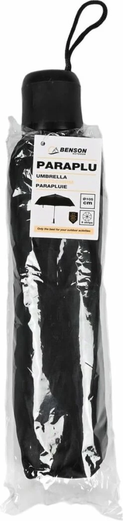 Benson Paraplu - Zwart 105 Cm - 8 Banen -Kampeeruitrusting 283x1200
