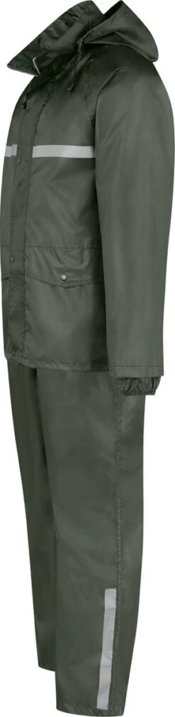 BJØRNSON Dusch Regenpak Dames & Heren - Waterdicht - Maat L - Olijfgroen -Kampeeruitrusting 293x1200