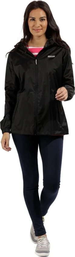 Regatta Pack-It II Regenjas - Maat 44 - Vrouwen - Zwart -Kampeeruitrusting 350x1200