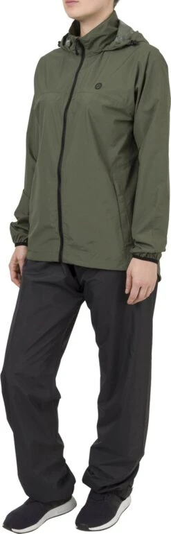 AGU GO Regenpak Essential Dames & Heren - Groen - M - Waterdicht & Ademend -Kampeeruitrusting 385x1200 4
