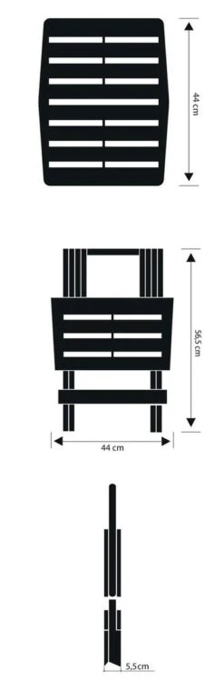 GENERIC Bijzettafel Adige Wit Kunststof 45x43x50cm -Kampeeruitrusting 390x1200