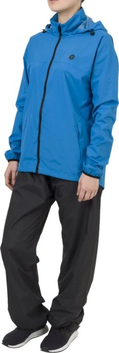 AGU GO Regenpak Essential Dames & Heren - Blauw - L - Waterdicht & Ademend -Kampeeruitrusting 407x1200