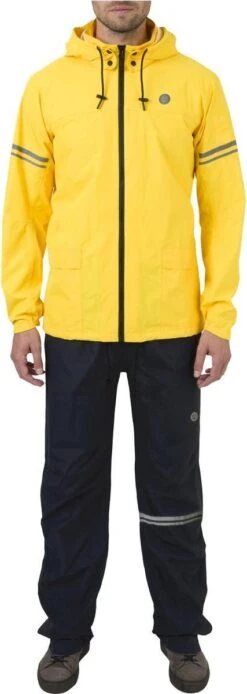 AGU Original Regenpak Essential - Geel/Zwart - L - Dames & Heren - Waterdicht & Ademend -Kampeeruitrusting 427x1200 12