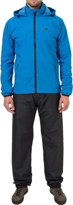 AGU GO Regenpak Essential Dames & Heren - Blauw - L - Waterdicht & Ademend -Kampeeruitrusting 430x1200 2