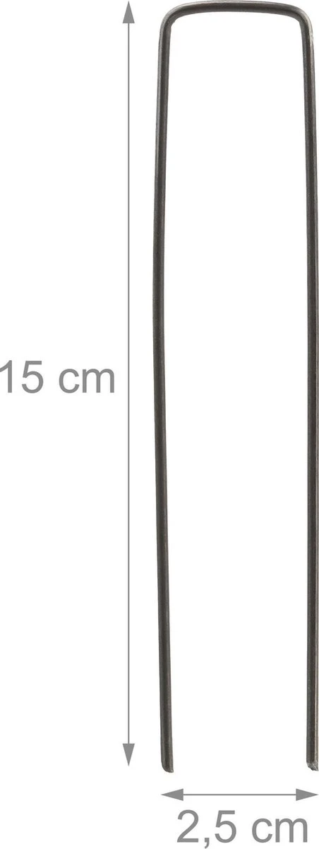 Relaxdays 200x Gronddoekpen - Grondanker - Haring - Gronddoekhaak - Grondhaken - 2mm 4 Relaxdays 200x Gronddoekpen - Grondanker - Haring - Gronddoekhaak - Grondhaken - 2mm - Afbeelding 4