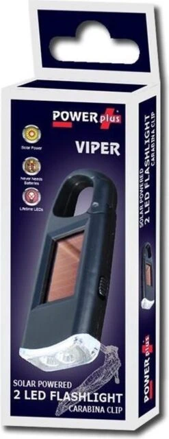 PowerPlus Viper Solar 2 LED Zaklampje Met Karabijnhaak -Kampeeruitrusting 463x1200 6
