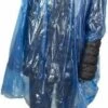 Merkloos 6x Stuks Wegwerp Regenponcho Blauw Voor Volwassenen