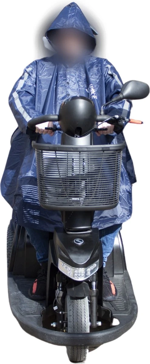 C-Line Poncho Scootmobiel - Blauw - Reflecterend 1 C-Line Poncho Scootmobiel - Blauw - Reflecterend