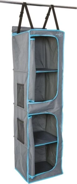 Bo-Camp - Tentorganizer - 4-vaks - 2 Deurtjes - 35x35x131 Cm - Grijs -Kampeeruitrusting 502x1200