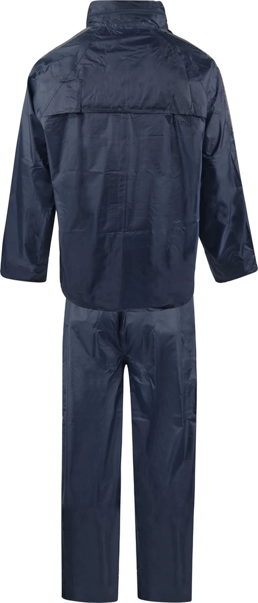 C-Line Regenpak Met Capuchon - Blauw - Reflecterend - Nieuw Model - Kinder Maat 158/164 2 C-Line Regenpak Met Capuchon - Blauw - Reflecterend - Nieuw Model - Kinder Maat 158/164 - Afbeelding 2