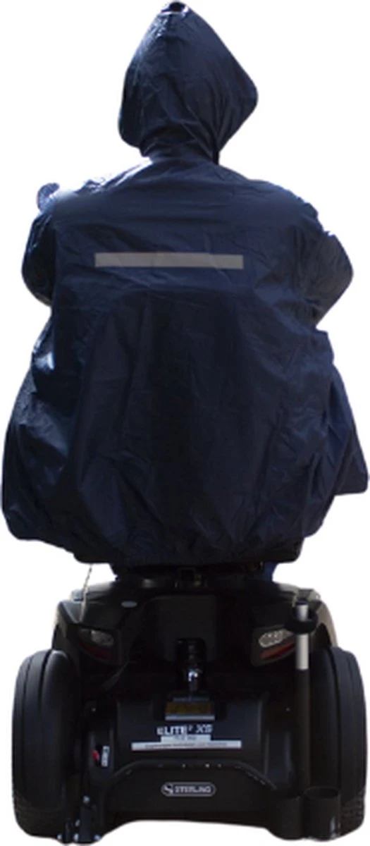 C-Line Poncho Scootmobiel - Blauw - Reflecterend 2 C-Line Poncho Scootmobiel - Blauw - Reflecterend - Afbeelding 2