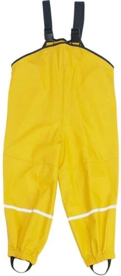 Playshoes Regenbroek Met Bretels Kinderen - Geel - Maat 104 -Kampeeruitrusting 527x1200 1