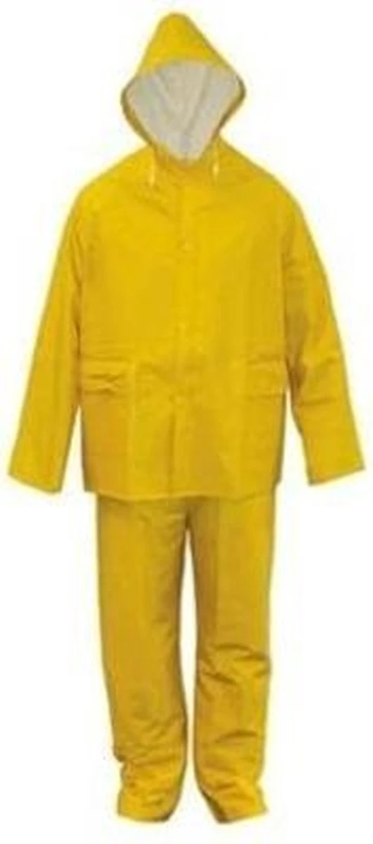 Merkloos Regenpak PVC-rayon Geel XXL 1 Merkloos Regenpak PVC-rayon Geel XXL