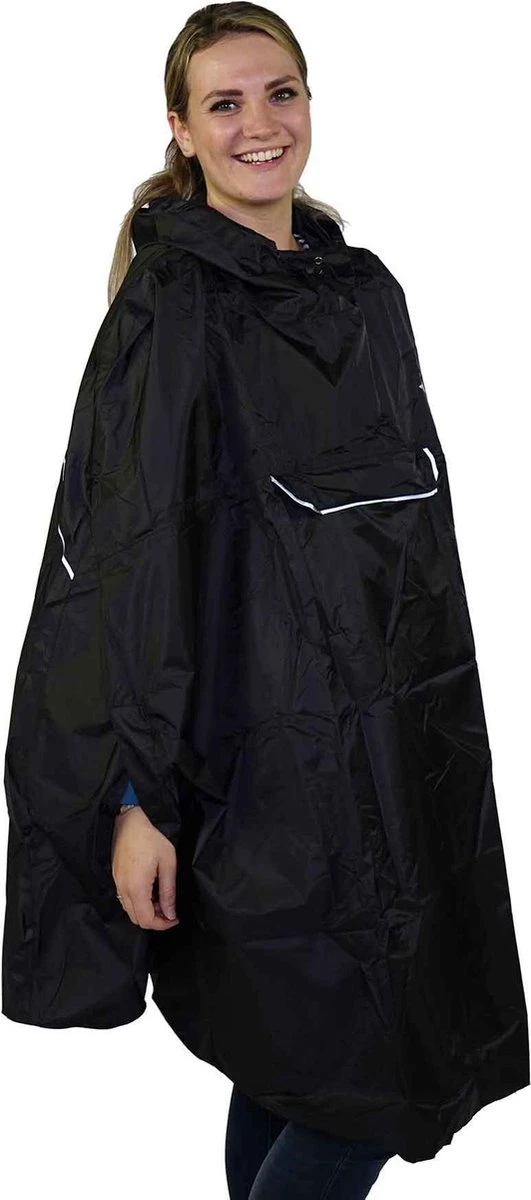 BJØRNSON Haps Regenponcho Fiets Dames & Heren - Fietsponcho - Zwart 7 BJØRNSON Haps Regenponcho Fiets Dames & Heren - Fietsponcho - Zwart - Afbeelding 7