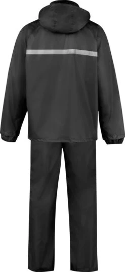 BJØRNSON Dusch Regenpak Dames & Heren - Waterdicht - Maat XL - Zwart -Kampeeruitrusting 554x1200
