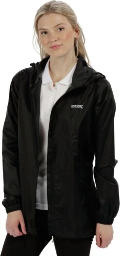 Regatta Pack-It II Regenjas - Maat 44 - Vrouwen - Zwart -Kampeeruitrusting 565x1200