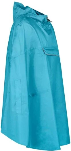 BJØRNSON Haps Regenponcho Fiets Dames & Heren - Fietsponcho - Aqua Blauw -Kampeeruitrusting 570x1200