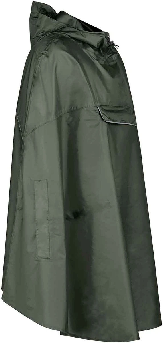 BJØRNSON Haps Regenponcho Fiets Dames & Heren - Fietsponcho - Olijfgroen 5 BJØRNSON Haps Regenponcho Fiets Dames & Heren - Fietsponcho - Olijfgroen - Afbeelding 5
