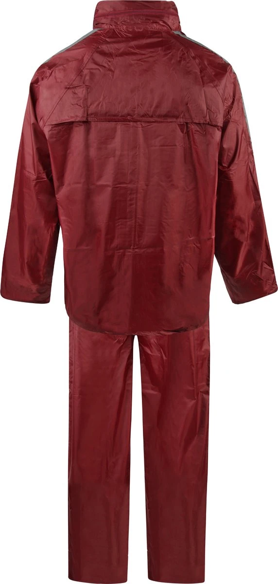 C-Line Regenpak Met Capuchon - Rood - Reflecterend - Nieuw Model - Volwassen Maat L 2 C-Line Regenpak Met Capuchon - Rood - Reflecterend - Nieuw Model - Volwassen Maat L - Afbeelding 2