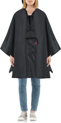 Reisenthel Mini Maxi Poncho Regenponcho - Opvouwbaar - Signature Navy Blauw -Kampeeruitrusting 592x1200
