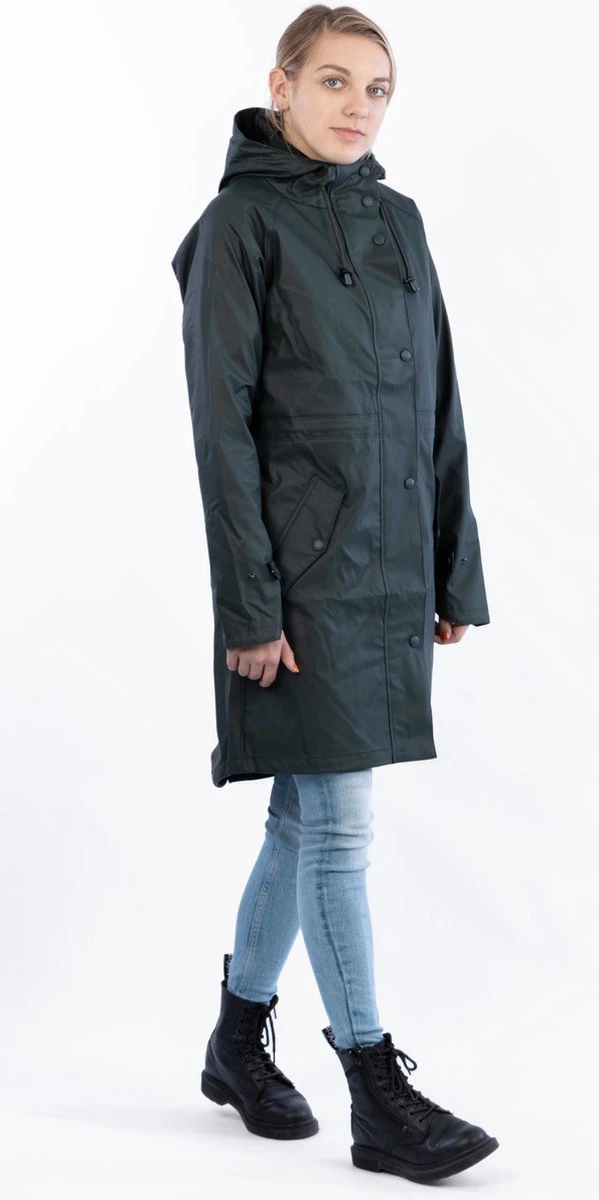 Ralka Regenjas Dames - Mizzle - Donkergroen - Maat 42 9 Ralka Regenjas Dames - Mizzle - Donkergroen - Maat 42 - Afbeelding 9