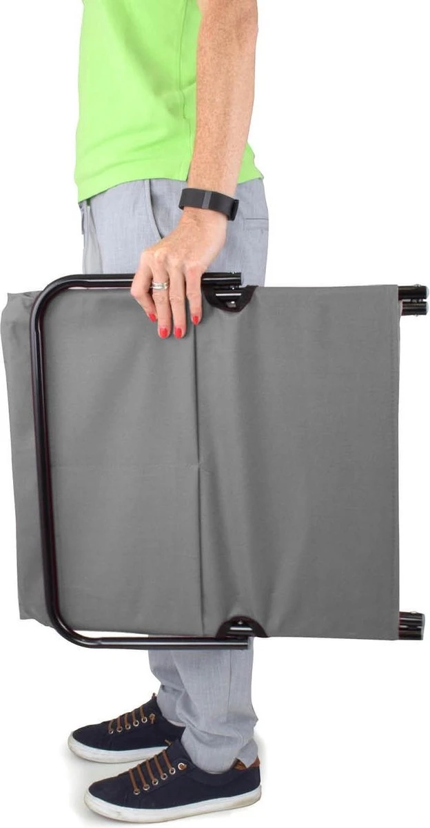 Strandmat Opvouwbaar Met Schouderband - Strandstoel Grijs 145x47x52 5 Strandmat Opvouwbaar Met Schouderband - Strandstoel Grijs 145x47x52 - Afbeelding 5