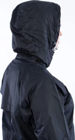 Ralka Regenjas Deluxe Lang Model - Dames - Zwart/Aqua - 36 -Kampeeruitrusting 641x1200 1