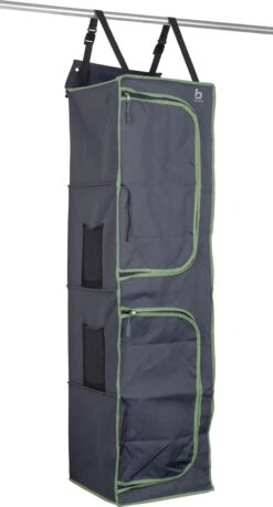 Bo-Camp - Tentorganizer - 4-vaks - 2 Deurtjes - 35x35x131 Cm - Grijs -Kampeeruitrusting 647x1200