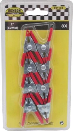 Benson Metalen Veerklem - 50 Mm - 8 Stuks -Kampeeruitrusting 665x1200