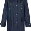 BJØRNSON Släppa PU Parka Jas / Regenjas Dames - Waterdicht - Maat 50 - Blauw