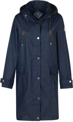 BJØRNSON Släppa PU Parka Jas / Regenjas Dames - Waterdicht - Maat 50 - Blauw