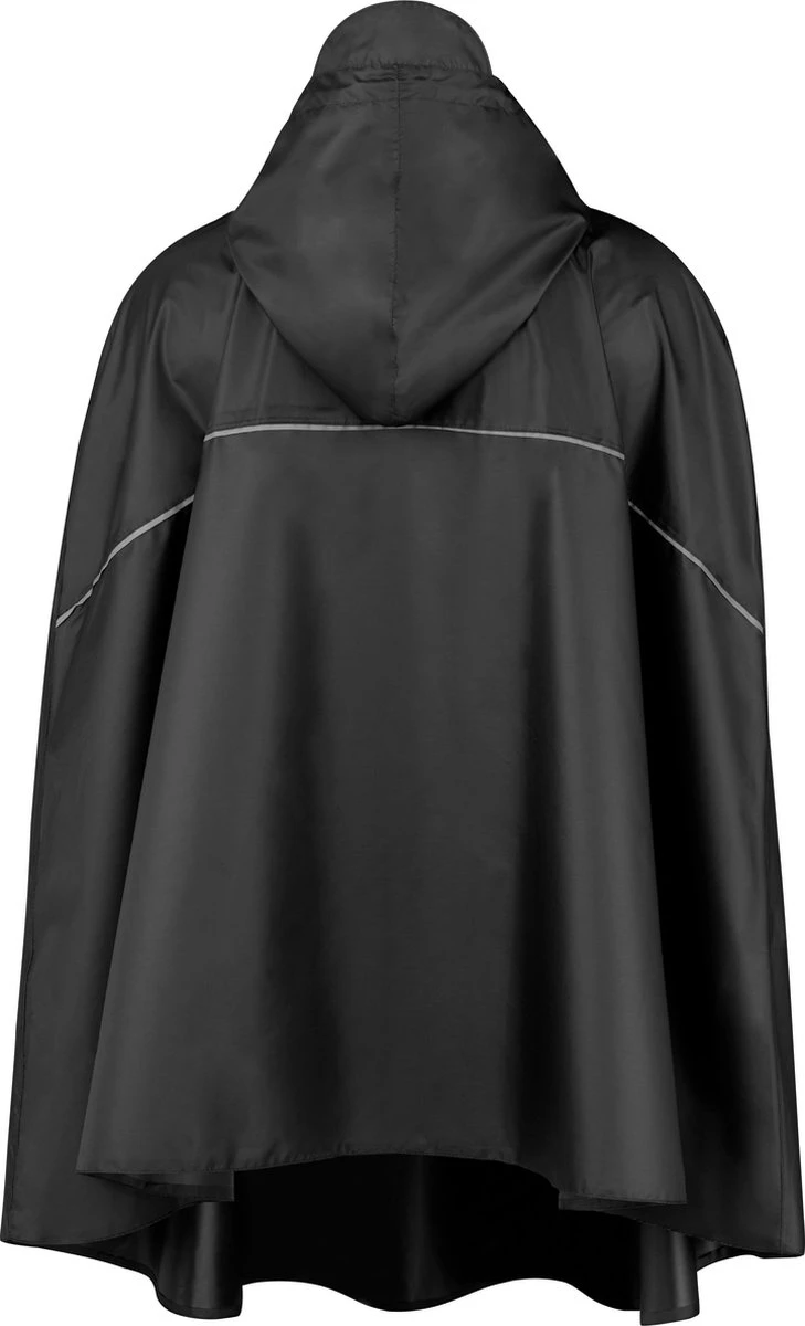 BJØRNSON Haps Regenponcho Fiets Dames & Heren - Fietsponcho - Zwart 2 BJØRNSON Haps Regenponcho Fiets Dames & Heren - Fietsponcho - Zwart - Afbeelding 2