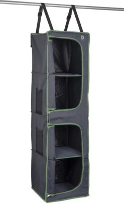 Bo-Camp - Tentorganizer - 4-vaks - 2 Deurtjes - 35x35x131 Cm - Grijs -Kampeeruitrusting 737x1200 1