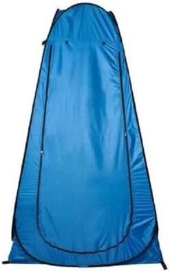 Merkloos 4 In 1 Pop-up Douchetent Voor Omkleden, Douchen, Toilet En Opslag - 1 Persoons Tent - Camping Douche En Omkleedtent - Inclusief Haringen En Draagtas - 190 X 110 X 110 Cm Blauw -Kampeeruitrusting 750x1200
