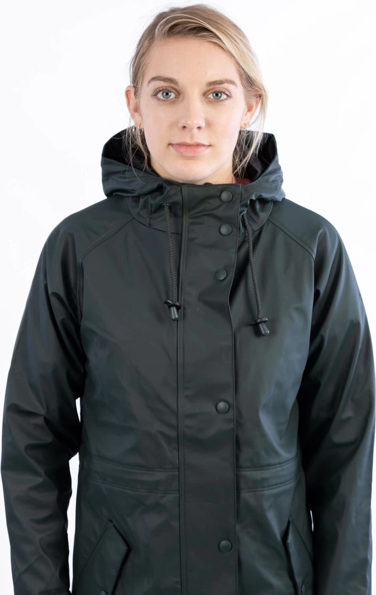 Ralka Regenjas Dames - Mizzle - Donkergroen - Maat 42 5 Ralka Regenjas Dames - Mizzle - Donkergroen - Maat 42 - Afbeelding 5