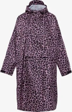Mountain Peak Regenponcho Met Luipaardprint - Roze
