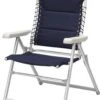 Campart Campingstoel CH-0592 - Opvouwbaar Met Hoofdsteun - 7 Verstelbare Standen - Lichtgewicht - Blauw