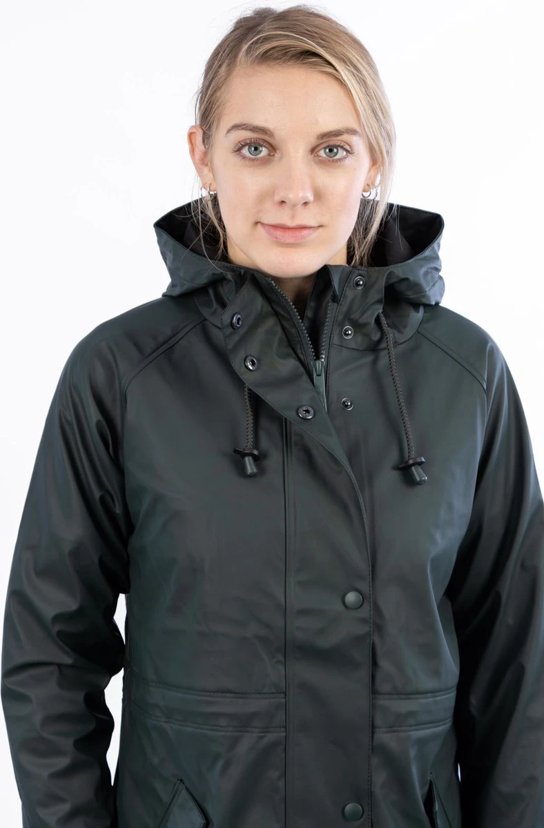 Ralka Regenjas Dames - Mizzle - Donkergroen - Maat 42 6 Ralka Regenjas Dames - Mizzle - Donkergroen - Maat 42 - Afbeelding 6