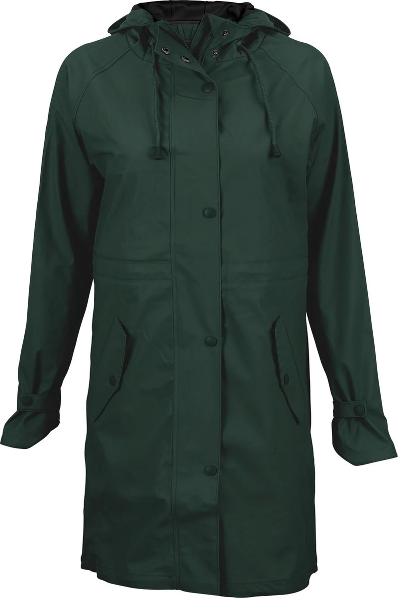 Ralka Regenjas Dames - Mizzle - Donkergroen - Maat 42 1 Ralka Regenjas Dames - Mizzle - Donkergroen - Maat 42