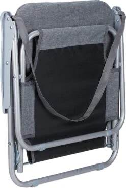 Relaxdays Strandstoel Opvouwbaar - Set Van 2 - Lage Campingstoel - Kampeerstoel Leuning - Grijs -Kampeeruitrusting 805x1200