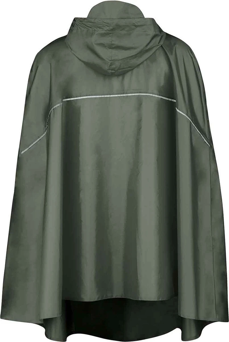 BJØRNSON Haps Regenponcho Fiets Dames & Heren - Fietsponcho - Olijfgroen 2 BJØRNSON Haps Regenponcho Fiets Dames & Heren - Fietsponcho - Olijfgroen - Afbeelding 2