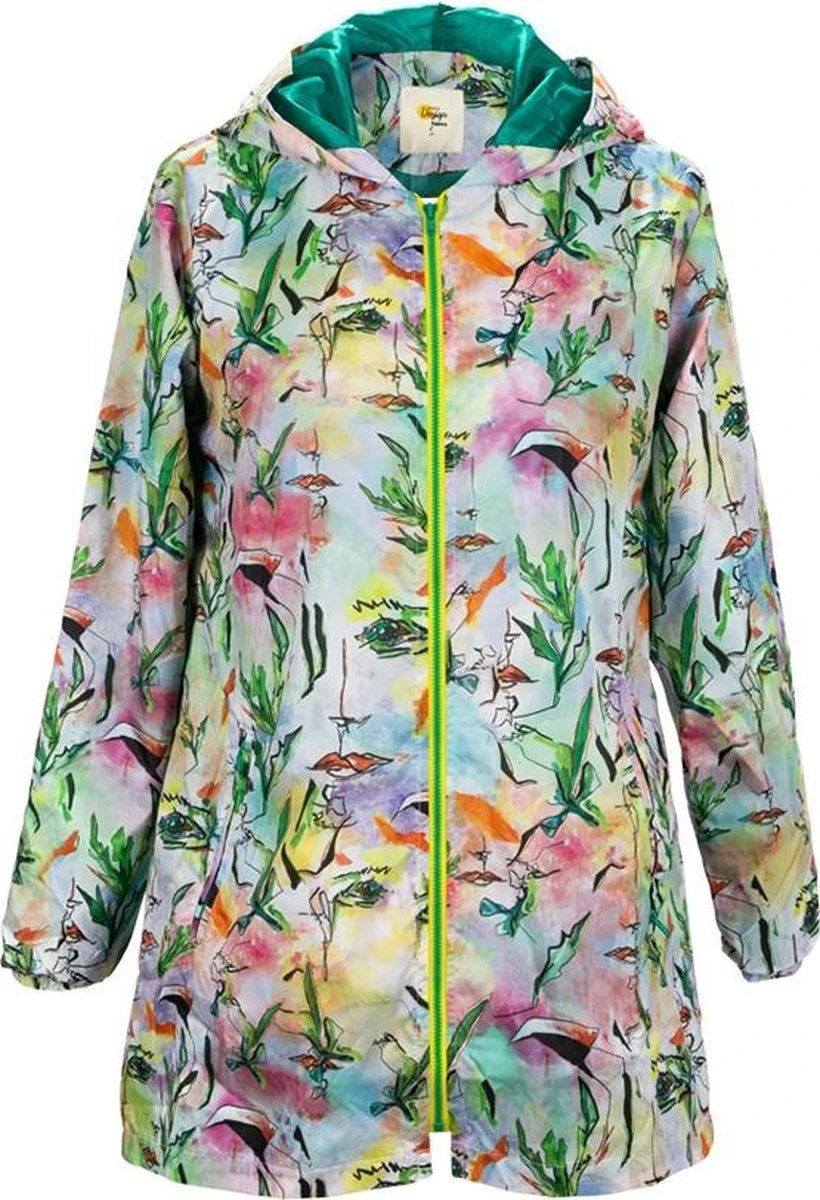 BiggDesign Faces - Dames Regenjas Waterdicht - Regenpak - Maat M 1 BiggDesign Faces - Dames Regenjas Waterdicht - Regenpak - Maat M