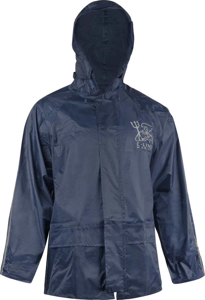 C-Line Regenpak Met Capuchon - Blauw - Reflecterend - Nieuw Model - Kinder Maat 158/164 11 C-Line Regenpak Met Capuchon - Blauw - Reflecterend - Nieuw Model - Kinder Maat 158/164 - Afbeelding 11