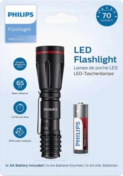 Philips Zaklamp - SFL1001P/10 - LED-zaklamp - Incl. 2 AA-Batterijen - 160 Lumen - Zwart - IPX4 Waterdicht - Draagbare Lamp 11 Philips Zaklamp - SFL1001P/10 - LED-zaklamp - Incl. 2 AA-Batterijen - 160 Lumen - Zwart - IPX4 Waterdicht - Draagbare Lamp -Kampeeruitrusting 840x1200 5