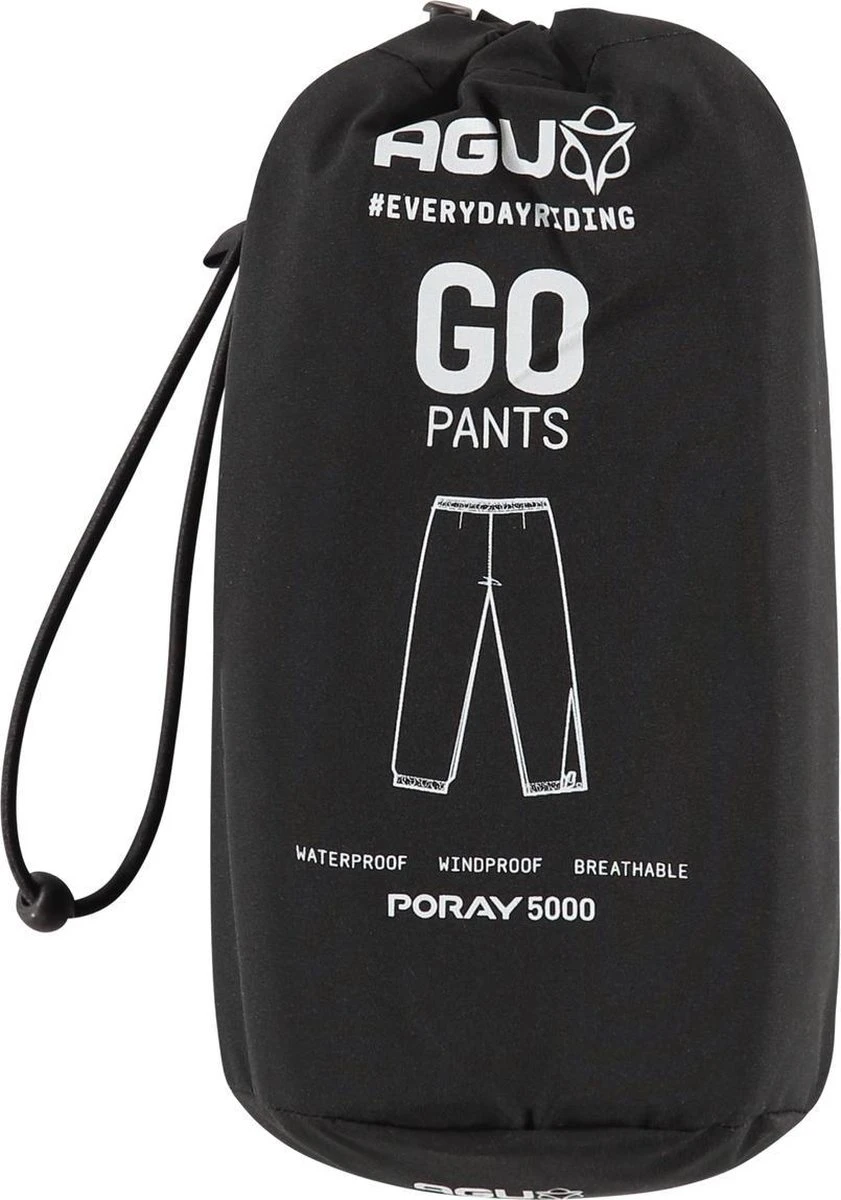 AGU GO Regenbroek Essential Unisex - Zwart - XL - Dames & Heren - Waterdicht & Ademend 4 AGU GO Regenbroek Essential Unisex - Zwart - XL - Dames & Heren - Waterdicht & Ademend - Afbeelding 4