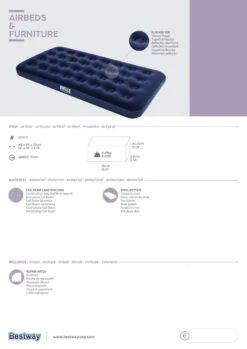 Pavillo Twin Luchtbed - 1-Persoons - 188x99x22 Cm 22 Pavillo Twin Luchtbed - 1-Persoons - 188x99x22 Cm -Kampeeruitrusting 849x1200 6