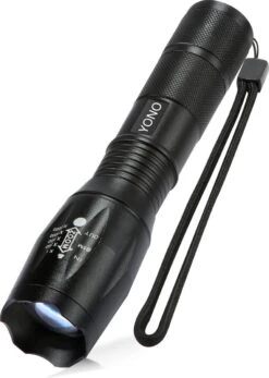 YONO Militaire Zaklamp LED Oplaadbaar - Inclusief Batterij En Oplader – Waterbestendige Zaklantaarn