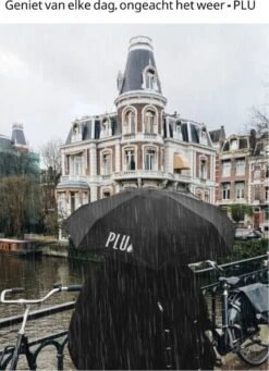 PLU - Paraplu - Opvouwbaar - Inklapbaar - Met Luxe Beschermhoes - Met Reisetui - Windproof - Fashionable - Lichtgewicht - Zwart -Kampeeruitrusting 869x1200 1