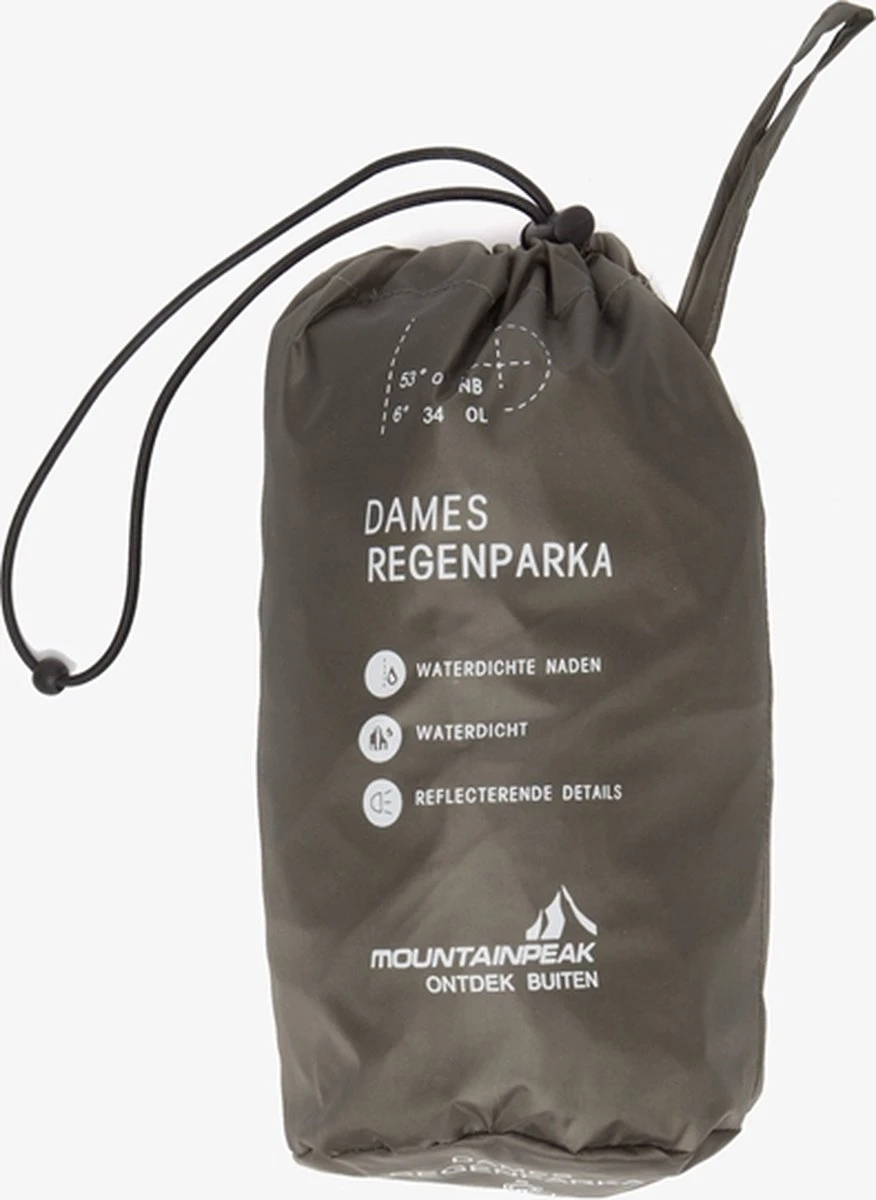 Mountain Peak Dames Regenparka Groen - Maat XXL 4 Mountain Peak Dames Regenparka Groen - Maat XXL - Afbeelding 4