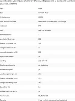 Intex Comfort-plush Full Luchtbed - 2-persoons - 203x152x33 Cm 27 Intex Comfort-plush Full Luchtbed - 2-persoons - 203x152x33 Cm -Kampeeruitrusting 888x1200 7
